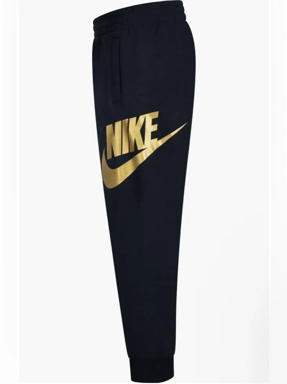 Kids' Sportswear Club Fleece Logo Joggers black and gold